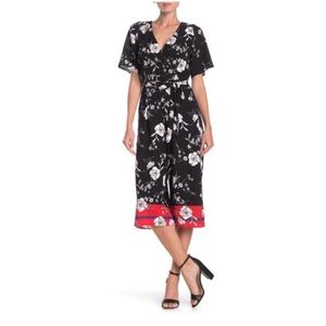 Row A Floral Cropped Jumpsuit